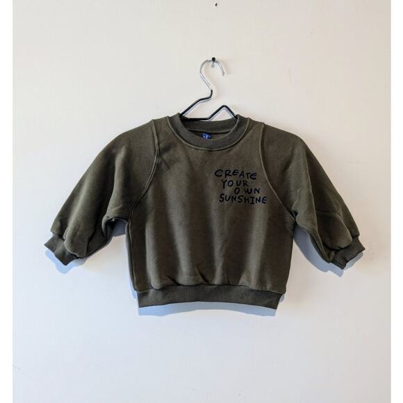 "Create Your Own Sunshine" Olive Kids Crewneck Sweater - Picture 2 of 4